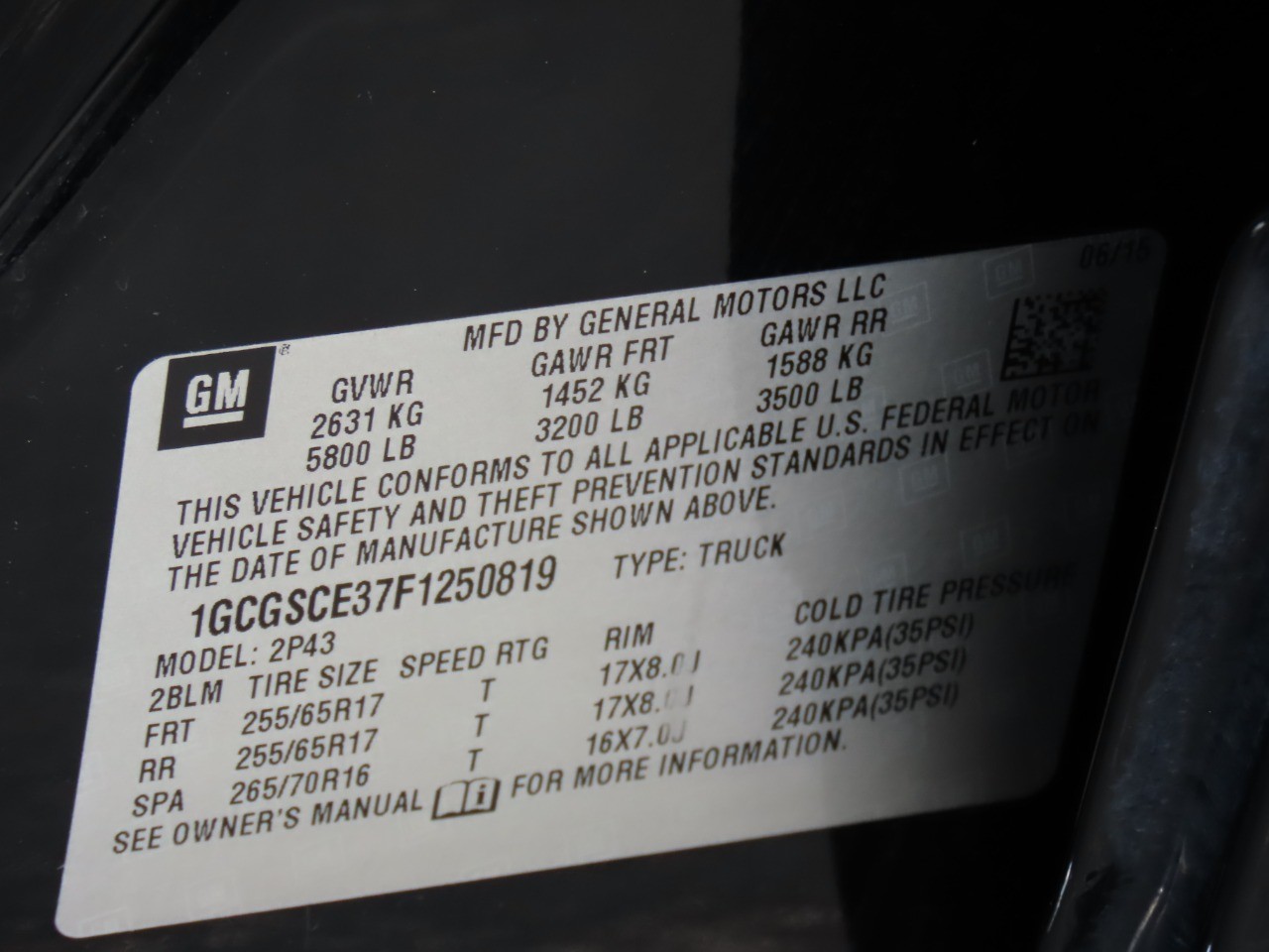 2015 Chevrolet Colorado 2WD Crew Cab 128.3 Z71 photo