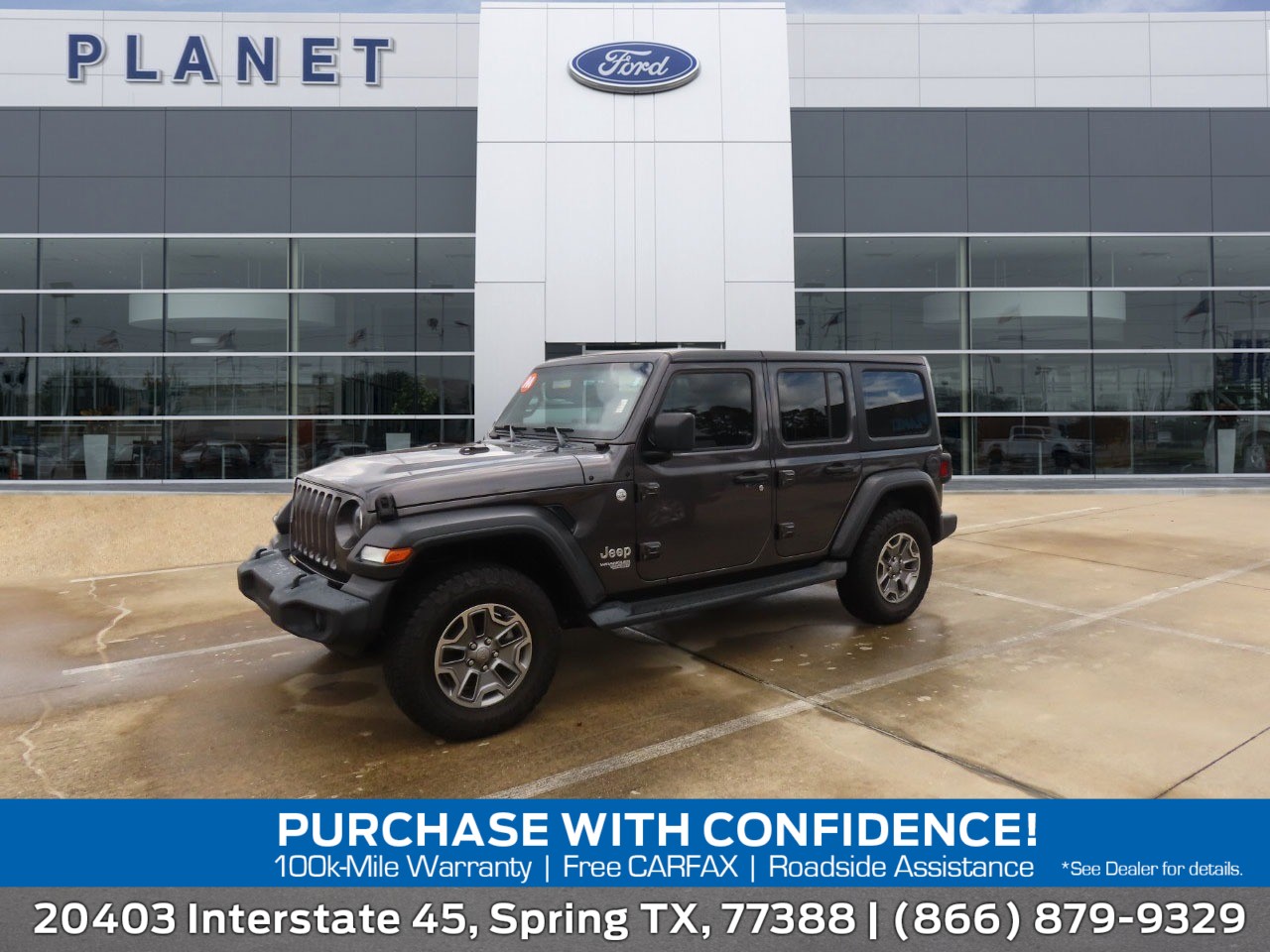 used 2020 Jeep Wrangler Unlimited car, priced at $21,999