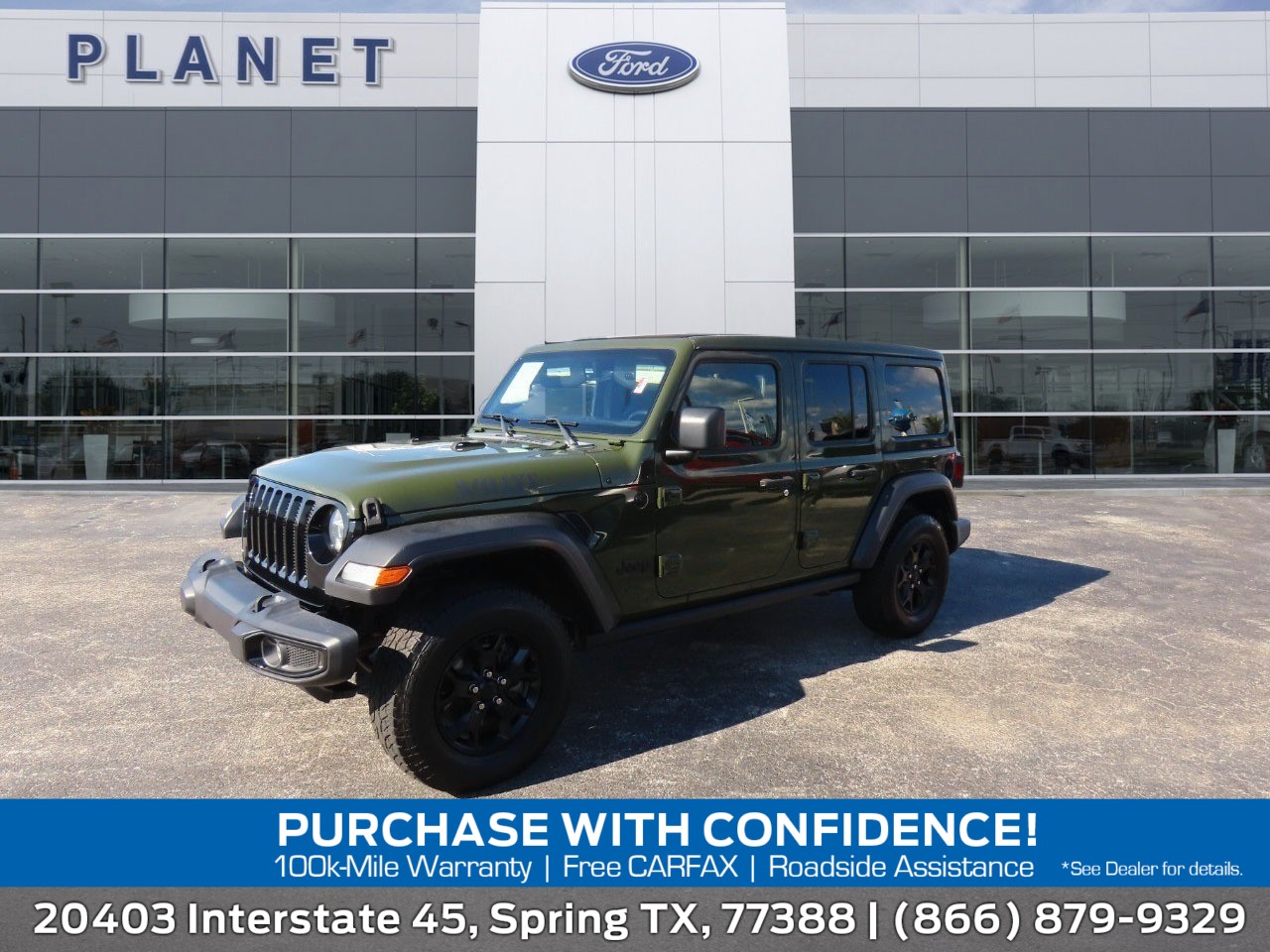 used 2021 Jeep Wrangler car, priced at $25,999