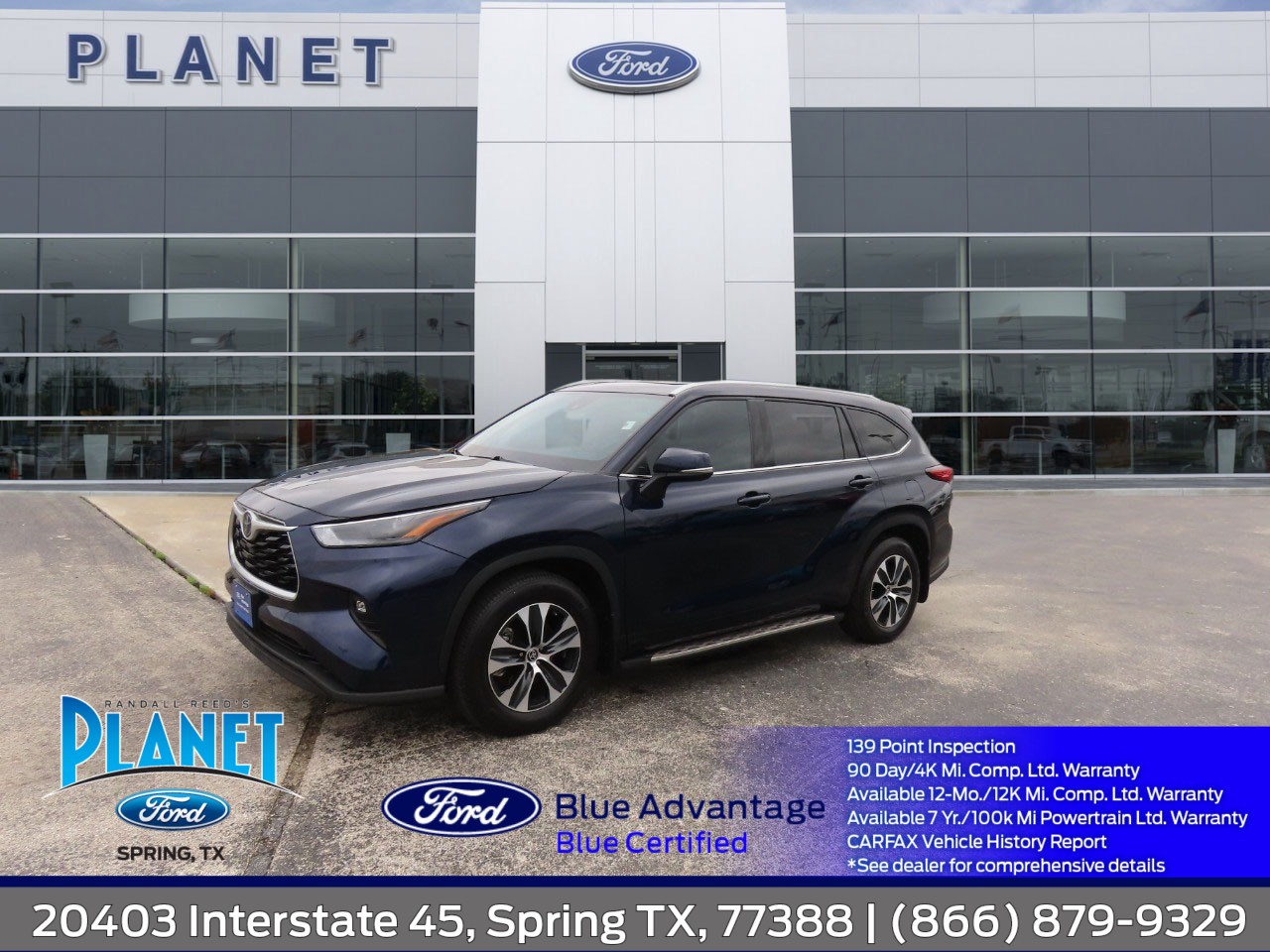 used 2022 Toyota Highlander car, priced at $37,999
